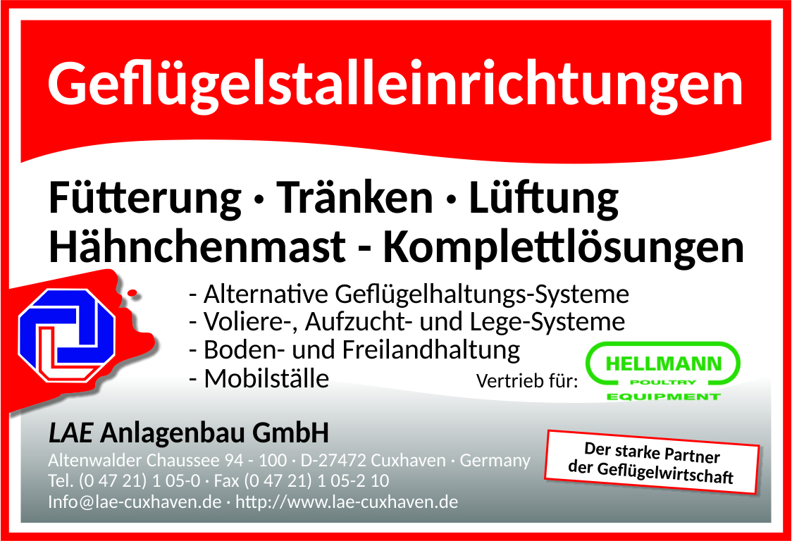 Geflügelstalleinrichtungen